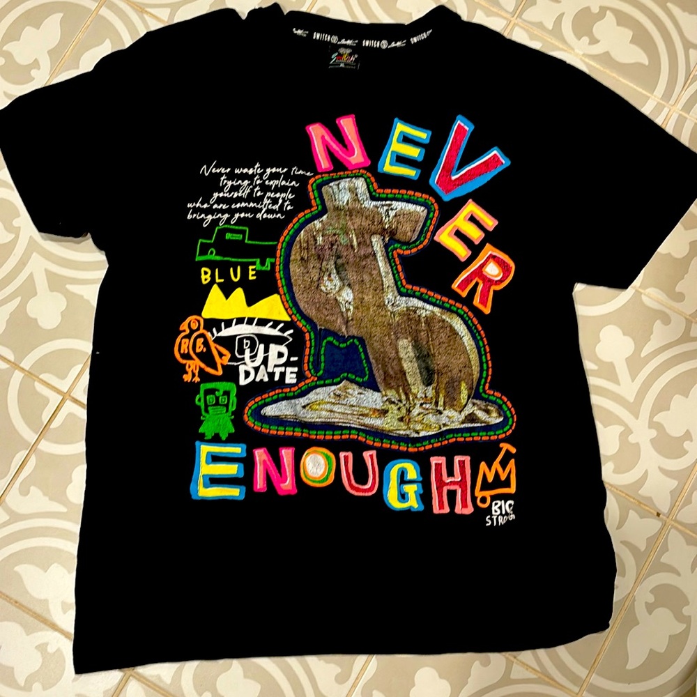 Switch Remarkable XL short sleeve t-shirt black NEVER ENOUGH